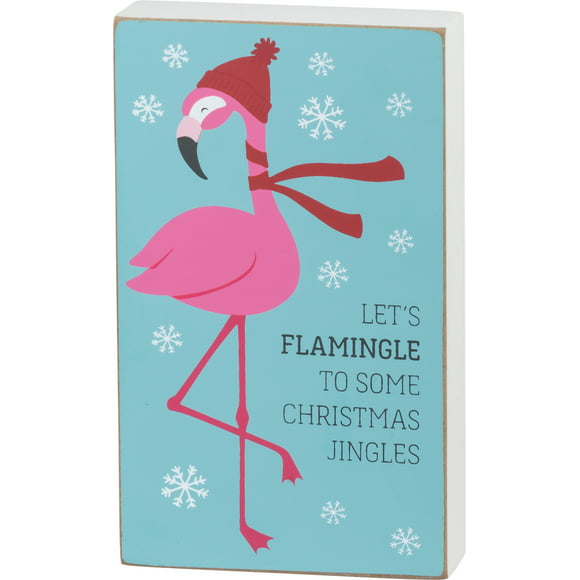 Lets Flamingle 4 Inches Square Primitives by Kathy Colorful Pink Flamingo Trinket Tray 